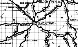 Map of Bardstown, Kentucky