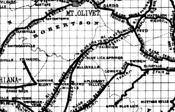 Map of Blue Licks, Kentucky