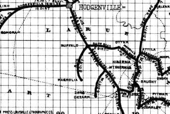 Map of Hodgenville, Kentucky