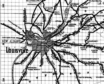 Map of Louisville, Kentucky