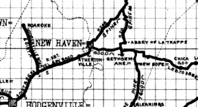 Map of New Haven, Kentucky