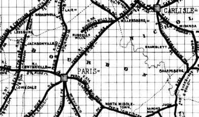 Map of Paris, Kentucky