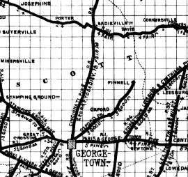 Map of Sadieville & Georgetown