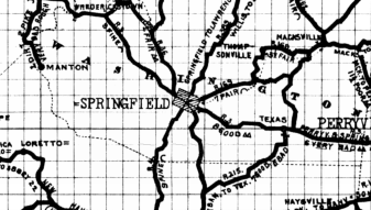 Map of Springfield, Kentucky