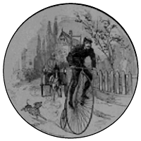 Image of cyclist ca. 1880