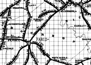 Map of Paris, Kentucky