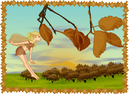 This fairy scene was made for a GV challenge, "Harvest Fairy".