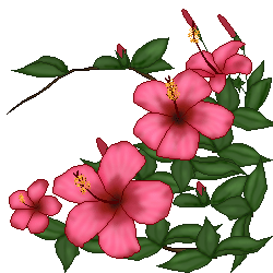 The flowers in my "Hibiscus" layout. I still think they're beautiful. The layout wouldn't have looked so good without them.