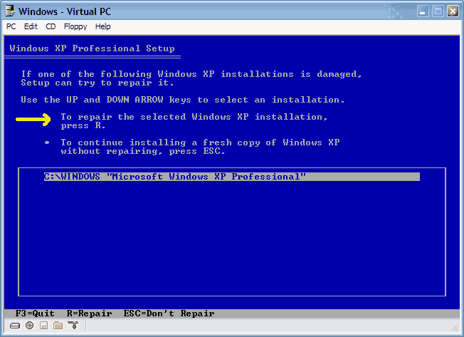 windows xp boot disk images